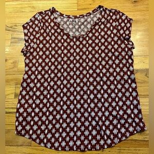 Loft linen patterned muscle tee size M